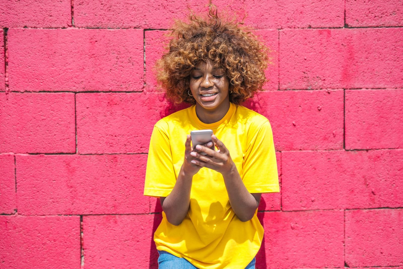 Professional engaging on a mobile device